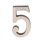 M Marcus Heritage Brass Numeral 5 - Concealed Fix 76mm